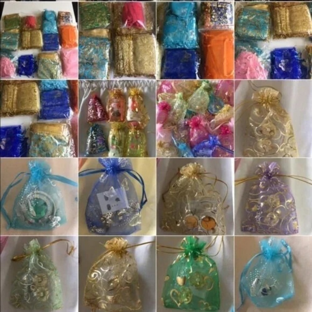 New 10 pcs Medium Assorted Organza Gift Bags. Fashion Accessories. - Picture 7 of 9